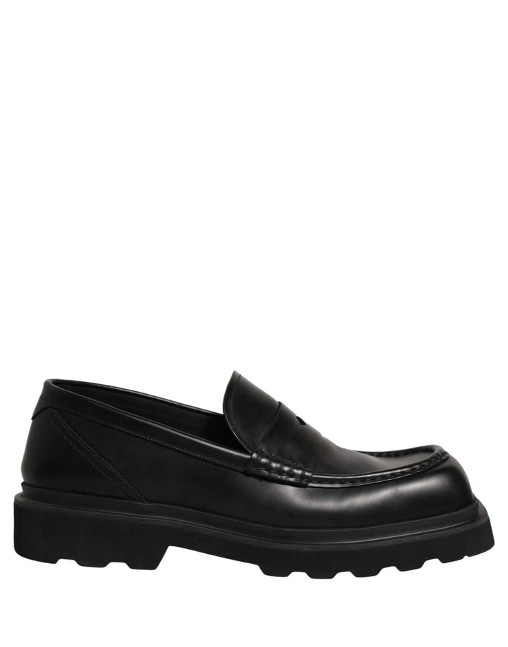 Dolce &amp; Gabbana Sample Sale | Dolce &amp; Gabbana Black Calfskin Leather Men Dress Loafer Shoes - | Designer outlet