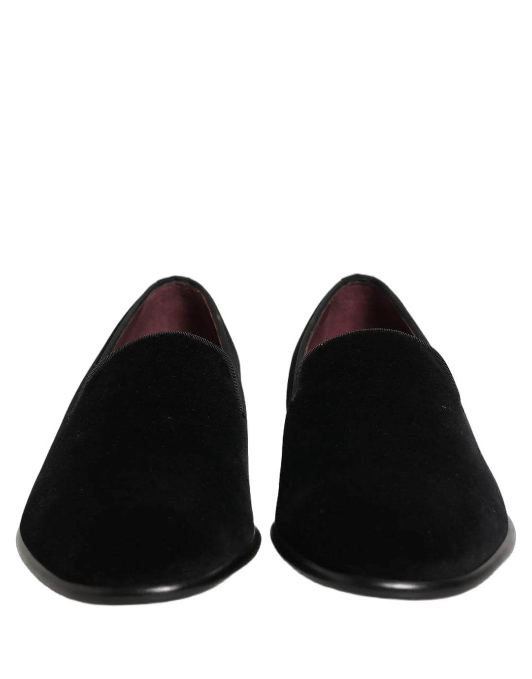 Dolce &amp; Gabbana Sample Sale | Dolce &amp; Gabbana Black Velvet Loafers Formal Men Dress Shoes - | Designer outlet