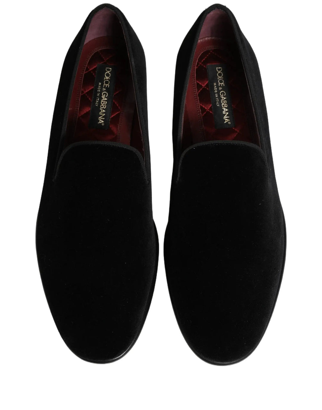 Dolce &amp; Gabbana Sample Sale | Dolce &amp; Gabbana Black Velvet Loafers Formal Men Dress Shoes - | Designer outlet