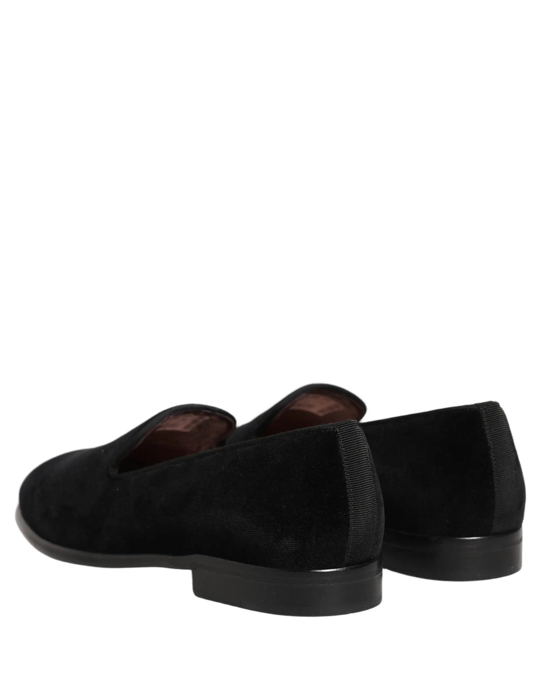 Dolce &amp; Gabbana Sample Sale | Dolce &amp; Gabbana Black Velvet Loafers Formal Men Dress Shoes - | Designer outlet