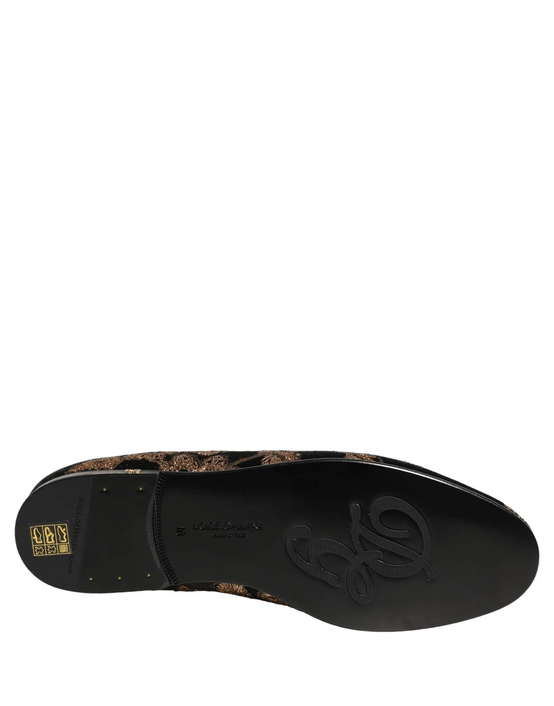 Dolce &amp; Gabbana Sample Sale | Dolce &amp; Gabbana Black Floral Jacquard Dress Loafers Shoes - | Designer outlet