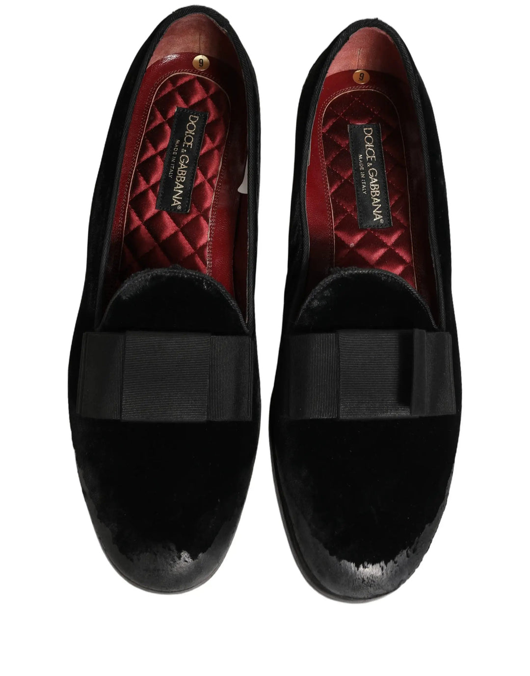Dolce &amp; Gabbana Sample Sale | Dolce &amp; Gabbana Black Velvet Loafers Formal Men Dress Shoes - | Designer outlet