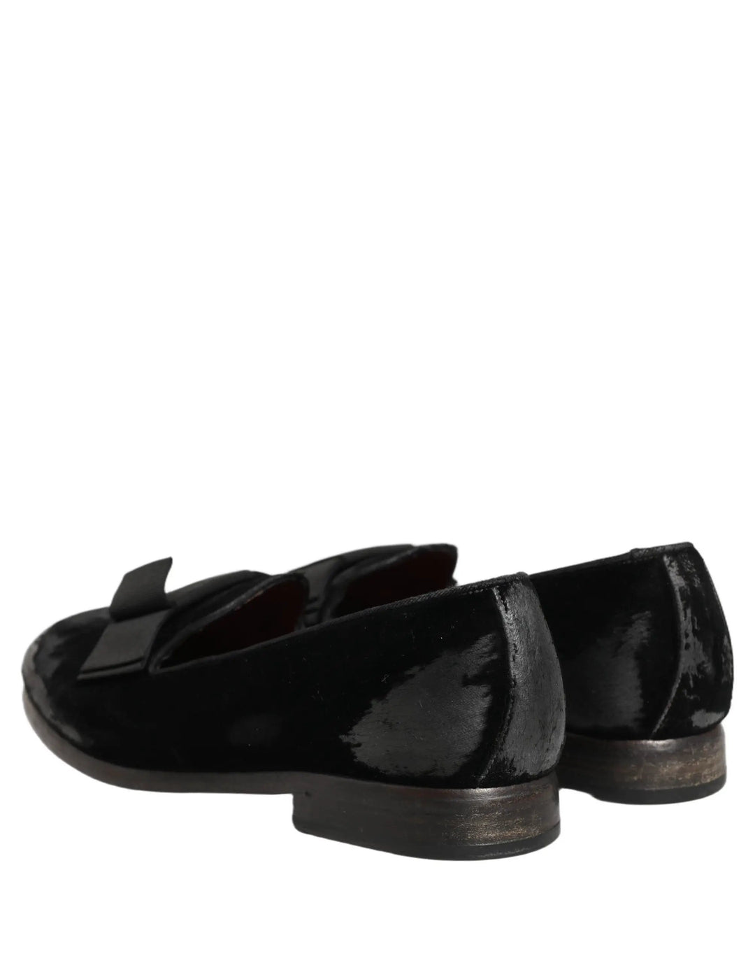 Dolce &amp; Gabbana Sample Sale | Dolce &amp; Gabbana Black Velvet Loafers Formal Men Dress Shoes - | Designer outlet