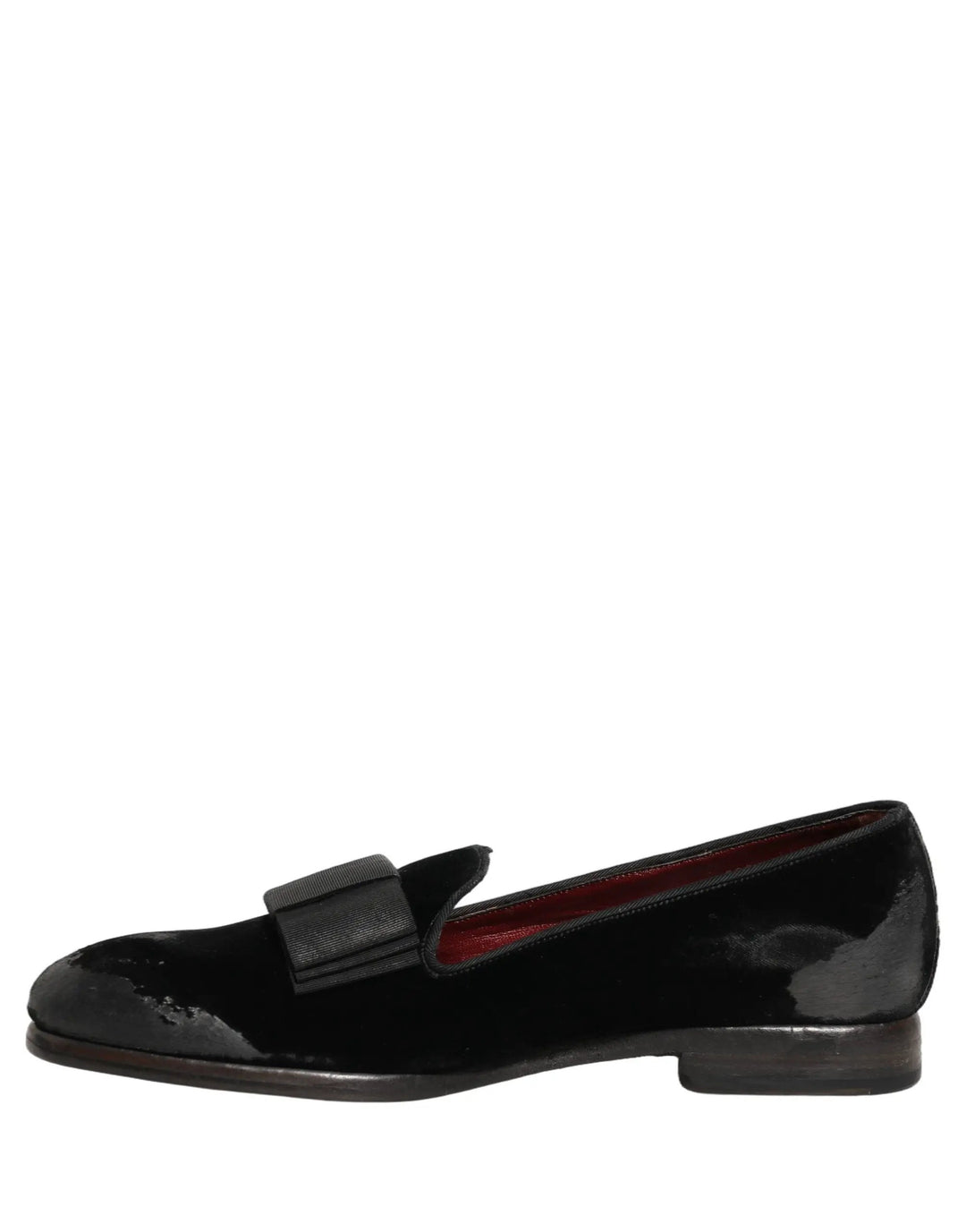 Dolce &amp; Gabbana Sample Sale | Dolce &amp; Gabbana Black Velvet Loafers Formal Men Dress Shoes - | Designer outlet