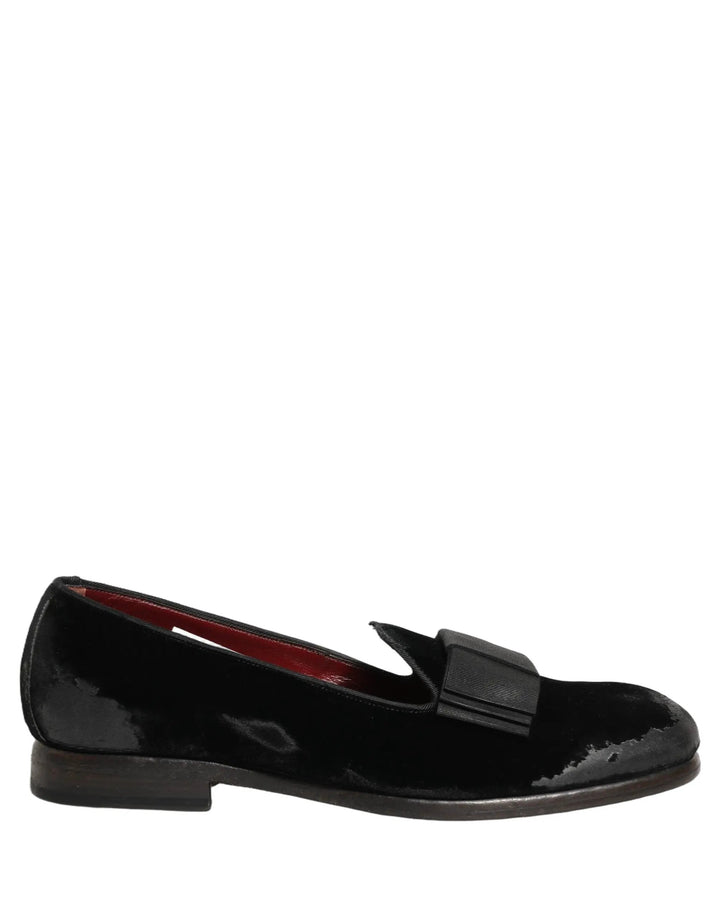 Dolce &amp; Gabbana Sample Sale | Dolce &amp; Gabbana Black Velvet Loafers Formal Men Dress Shoes - | Designer outlet