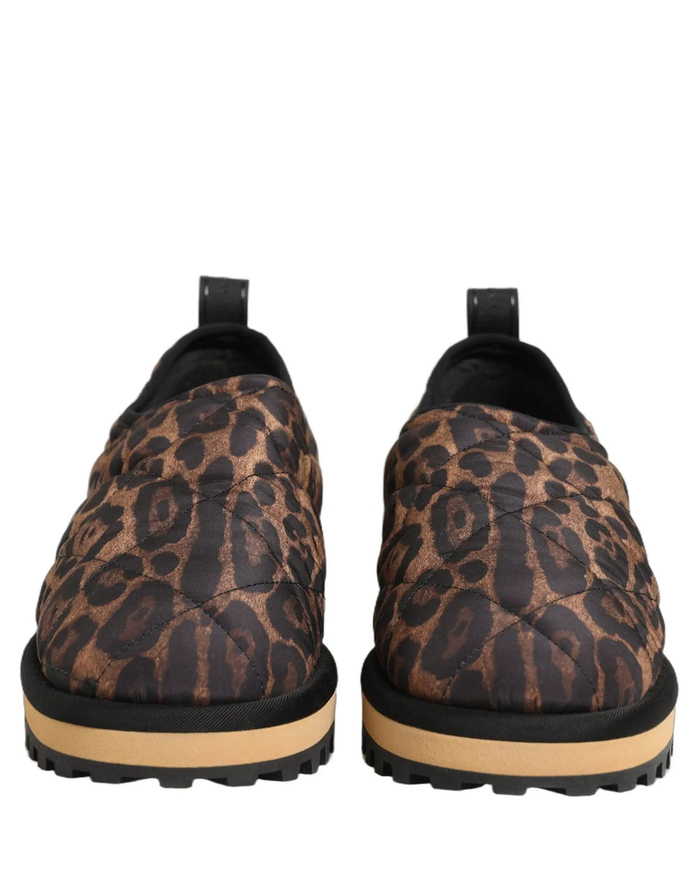 Dolce & Gabbana Sample Sale | Dolce & Gabbana Brown Leopard Print Quilted Men Sneakers Shoes - | Designer outlet