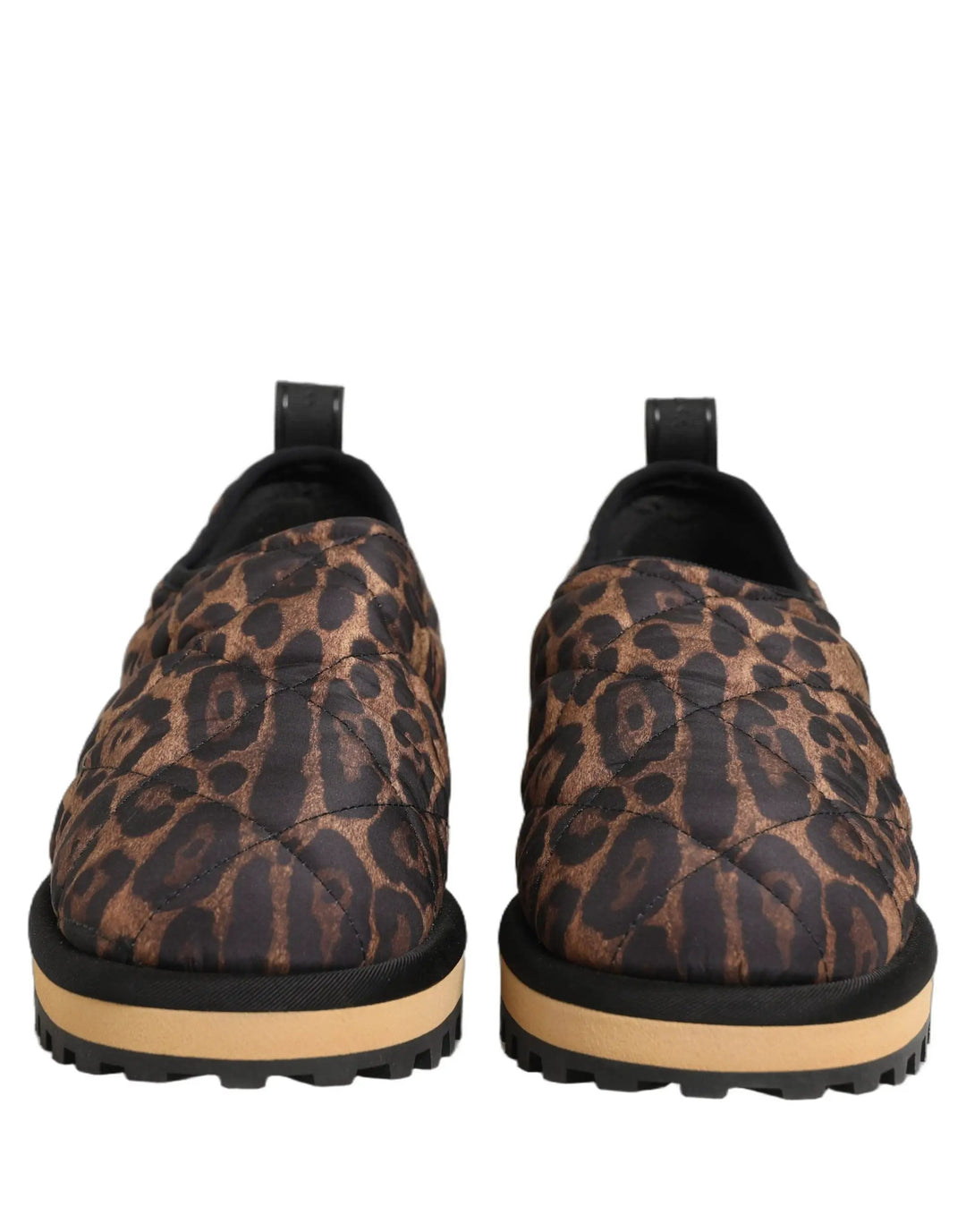 Dolce &amp; Gabbana Sample Sale | Dolce &amp; Gabbana Brown Leopard Print Quilted Men Sneakers Shoes - | Designer outlet