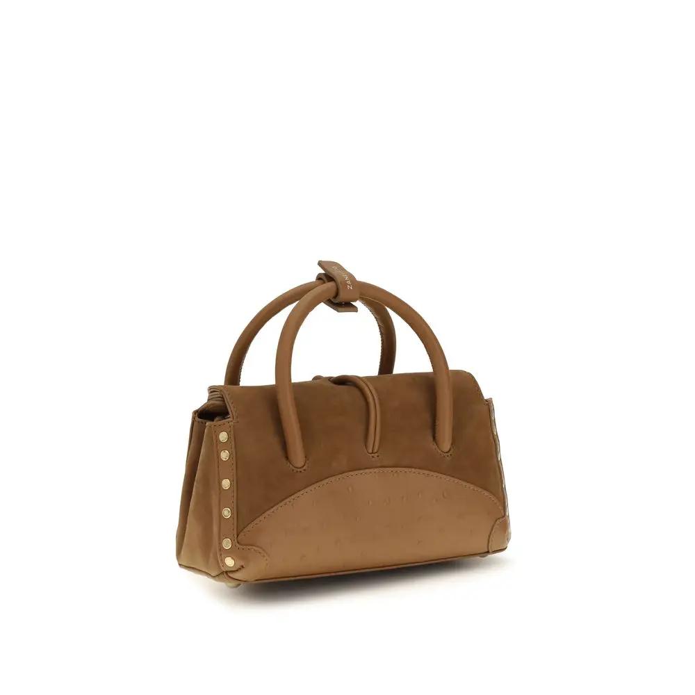 Zanellato Sample Sale | Zanellato Brown Calf Leather Bos Taurus Shoulder Bag - | Designer outlet