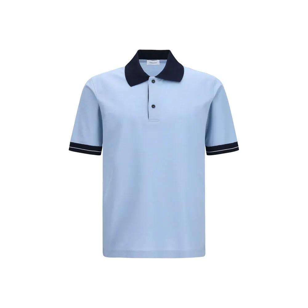 Ferragamo Sample Sale | Ferragamo Blue Cotton Polo Shirt - | Designer outlet