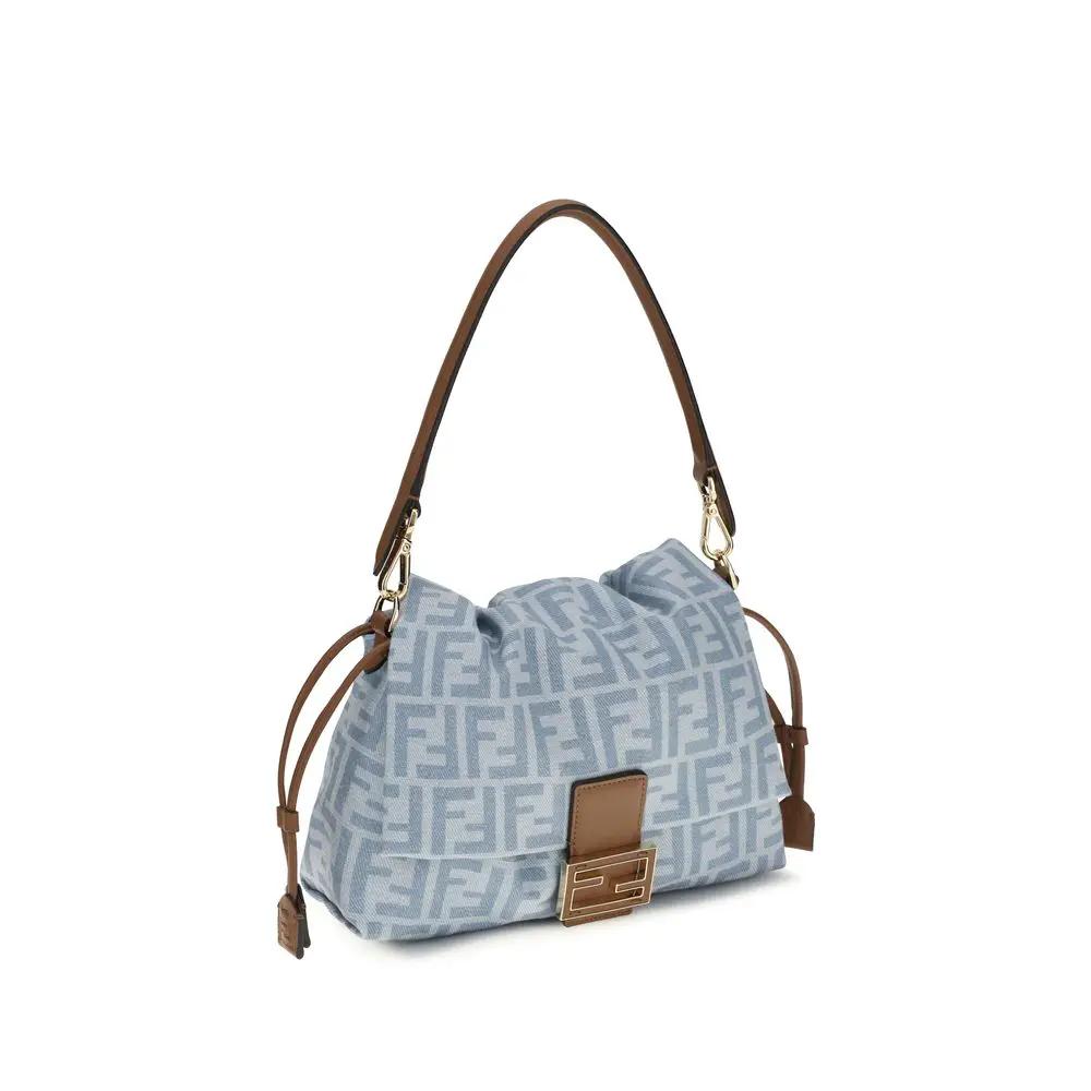 Fendi Sample Sale | Fendi Blue Cotton Shoulder Bag - | Designer outlet