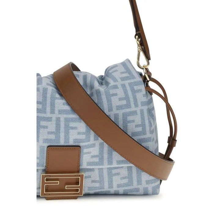 Fendi Sample Sale | Fendi Blue Cotton Shoulder Bag - | Designer outlet