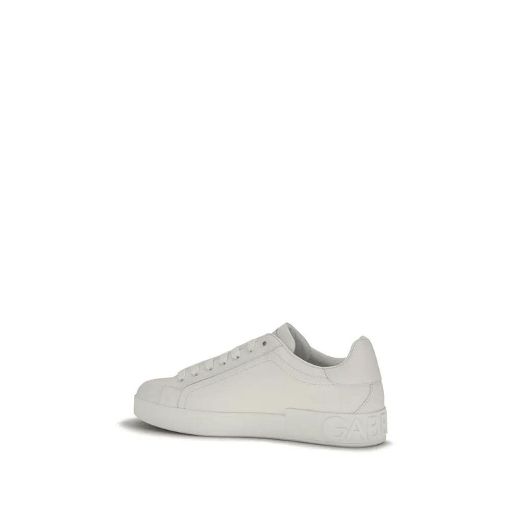 Dolce &amp; Gabbana Sample Sale | Dolce &amp; Gabbana White Calf Leather Bos Taurus Low Top Sneakers - | Designer outlet