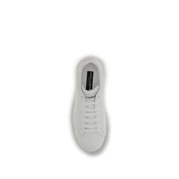 Dolce &amp; Gabbana Sample Sale | Dolce &amp; Gabbana White Calf Leather Bos Taurus Low Top Sneakers - | Designer outlet
