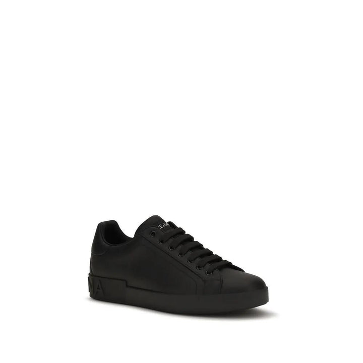 Dolce &amp; Gabbana Sample Sale | Dolce &amp; Gabbana Black Calf Leather Bos Taurus Low Top Sneakers - | Designer outlet