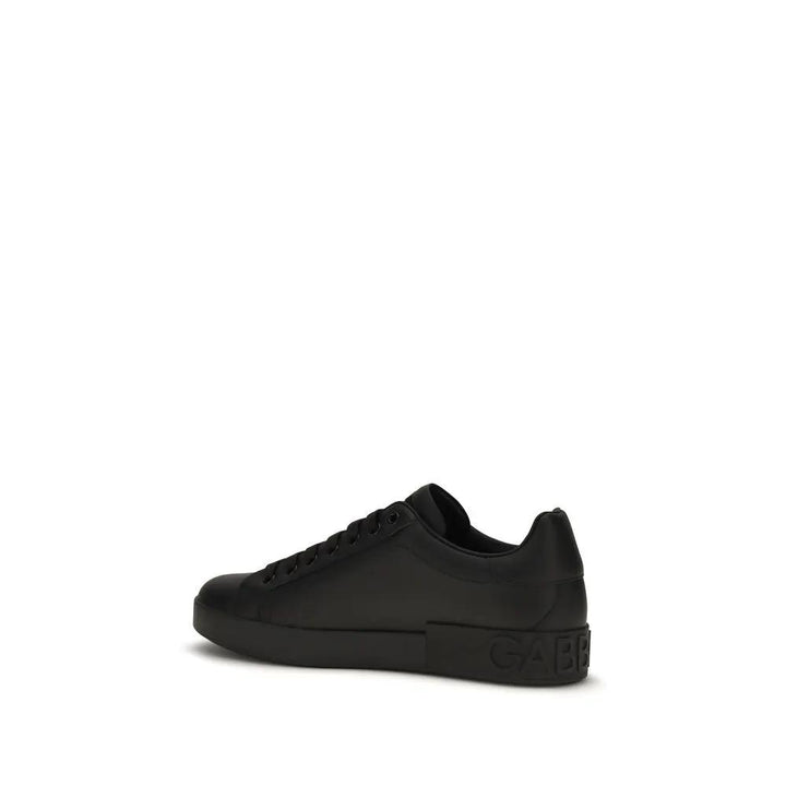 Dolce &amp; Gabbana Sample Sale | Dolce &amp; Gabbana Black Calf Leather Bos Taurus Low Top Sneakers - | Designer outlet