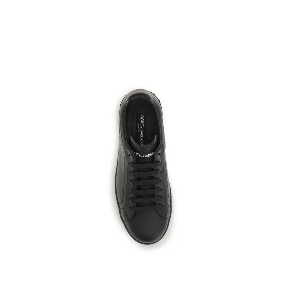 Dolce &amp; Gabbana Sample Sale | Dolce &amp; Gabbana Black Calf Leather Bos Taurus Low Top Sneakers - | Designer outlet