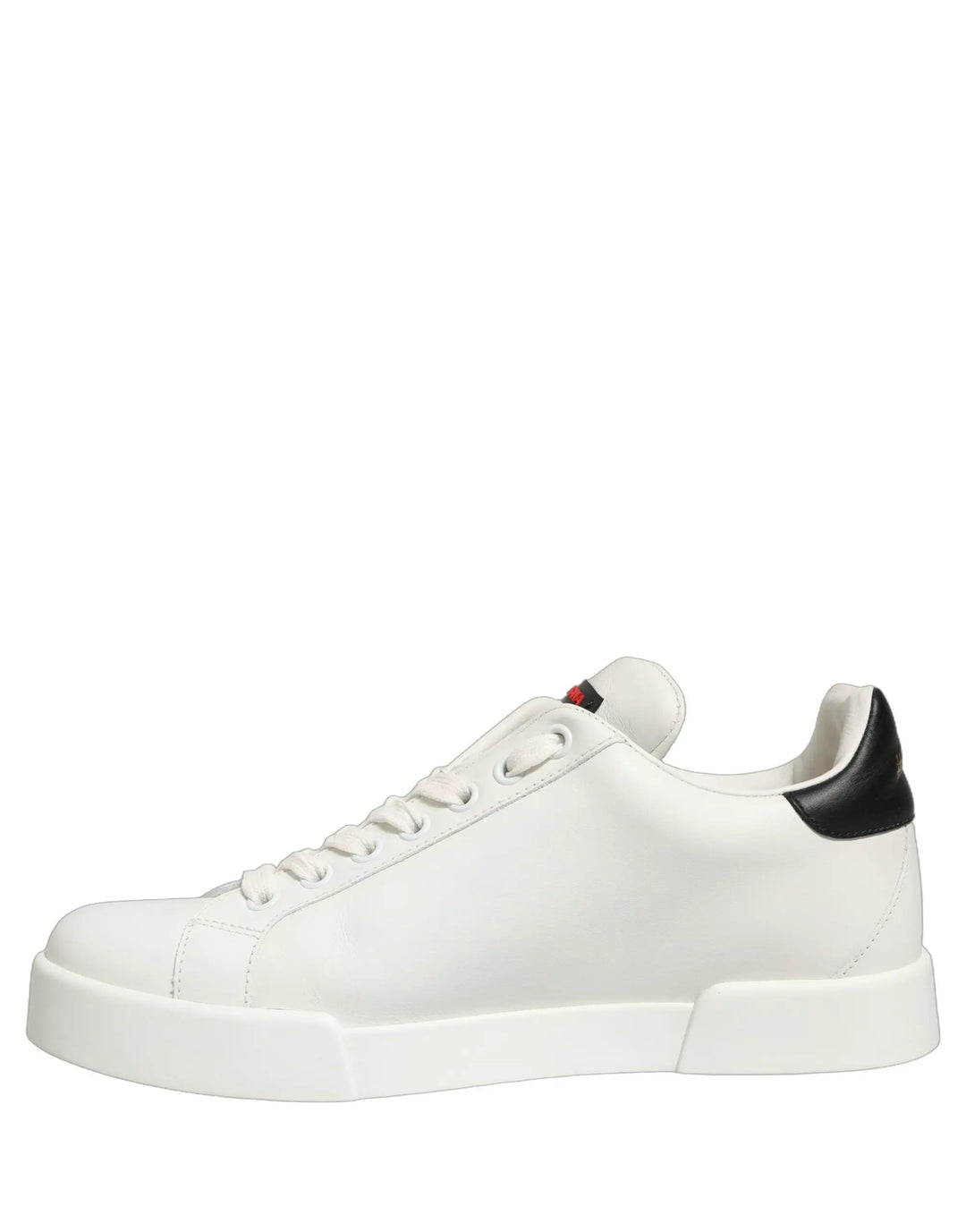 Dolce &amp; Gabbana Sample Sale | Dolce &amp; Gabbana White Patch Calfskin Nappa Portofino Sneakers Shoes - | Designer outlet