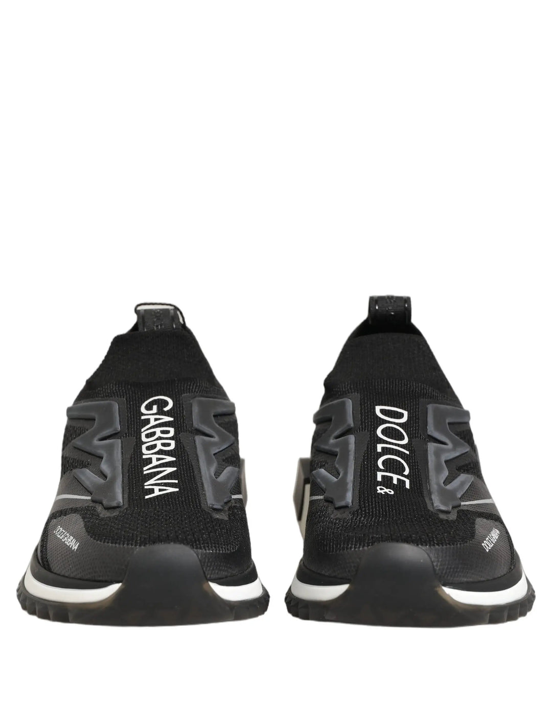 Dolce &amp; Gabbana Sample Sale | Dolce &amp; Gabbana Black White Sorrento Slip-On Logo Sneakers Shoes - | Designer outlet