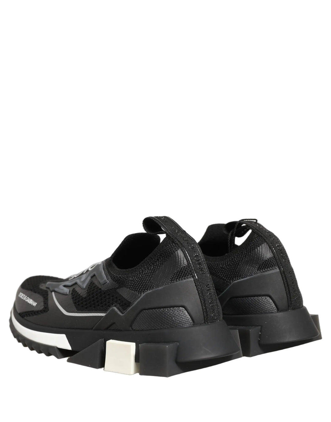 Dolce &amp; Gabbana Sample Sale | Dolce &amp; Gabbana Black White Sorrento Slip-On Logo Sneakers Shoes - | Designer outlet