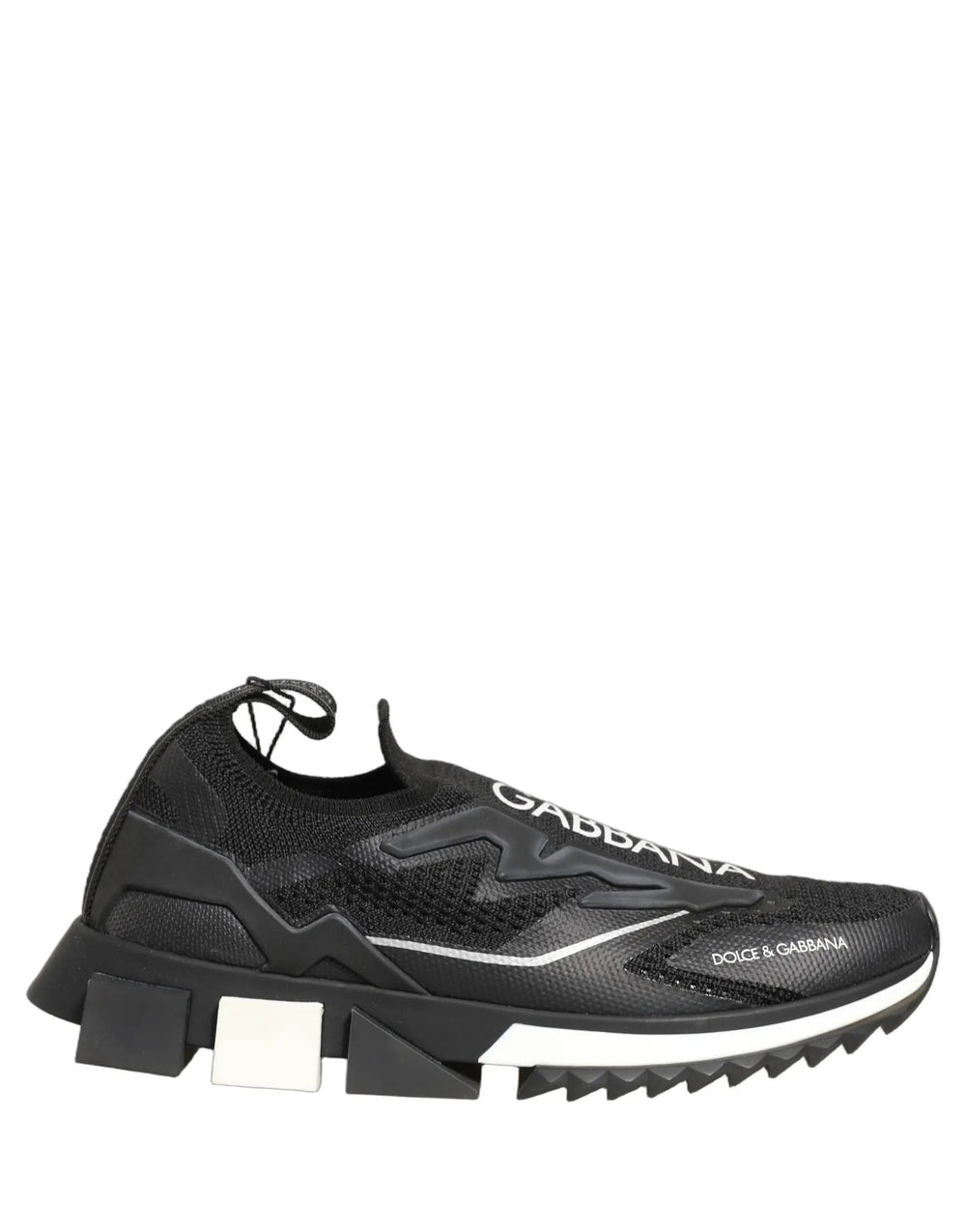 Dolce & Gabbana Sample Sale | Dolce & Gabbana Black White Sorrento Slip-On Logo Sneakers Shoes - | Designer outlet