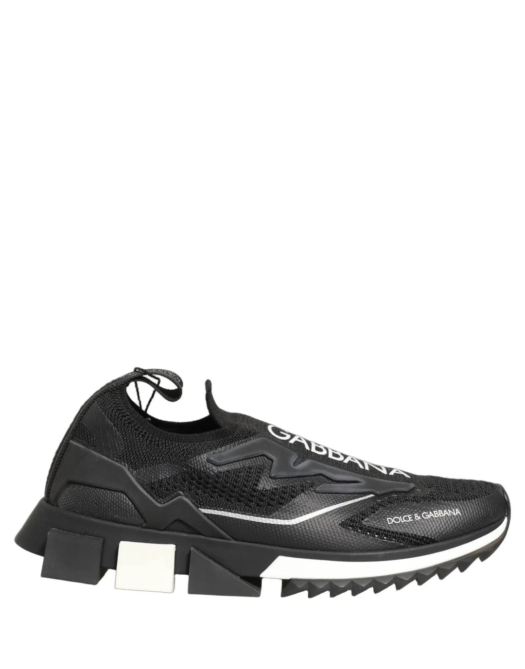 Dolce & Gabbana Sample Sale | Dolce & Gabbana Black White Sorrento Slip-On Logo Sneakers Shoes - | Designer outlet