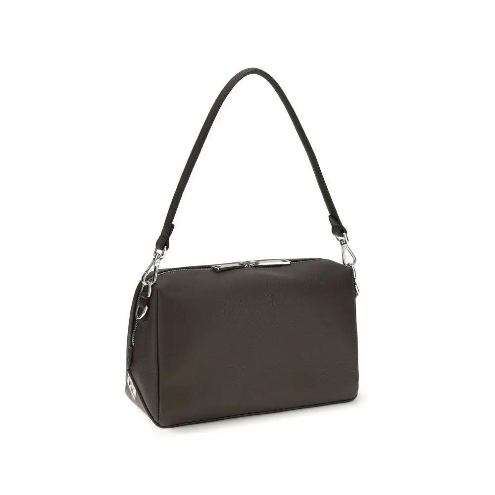 Fendi Sample Sale | Fendi Brown Calf Leather Bos Taurus Shoulder Bag - | Designer outlet