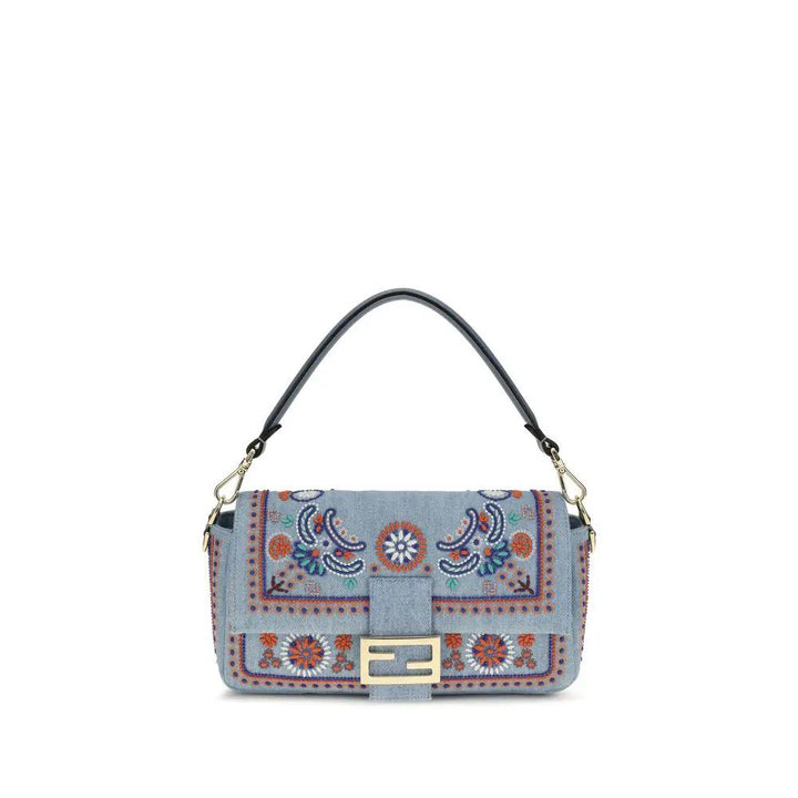 Fendi Sample Sale | Fendi Blue Cotton Shoulder Bag - | Designer outlet