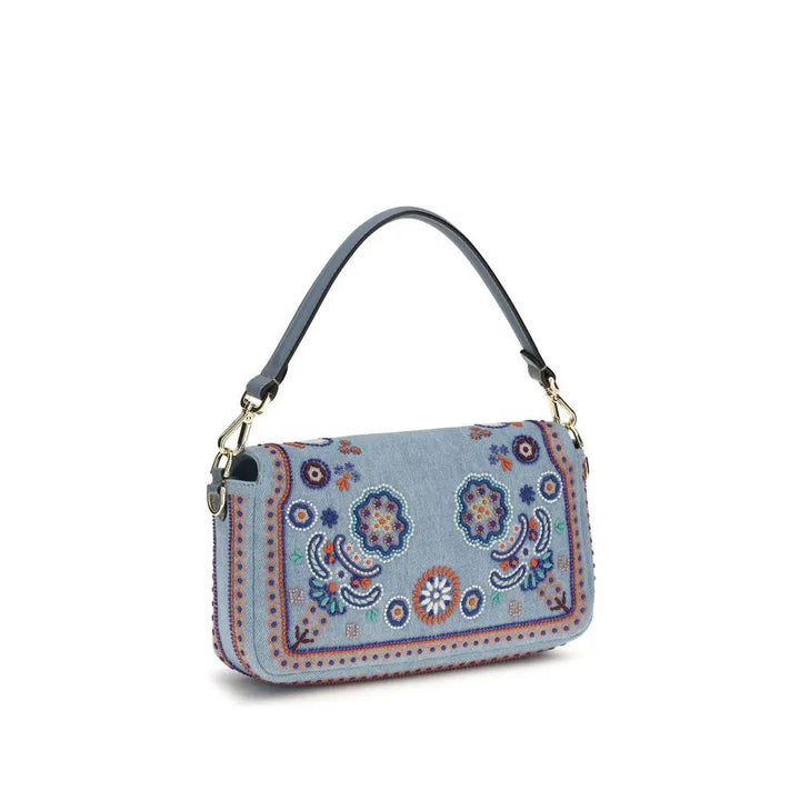 Fendi Sample Sale | Fendi Blue Cotton Shoulder Bag - | Designer outlet