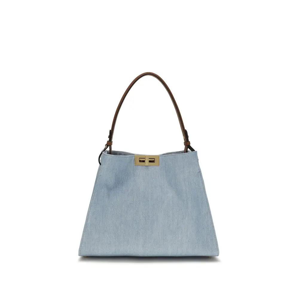 Fendi Sample Sale | Fendi Blue Calf Leather Bos Taurus Shoulder Bag - | Designer outlet