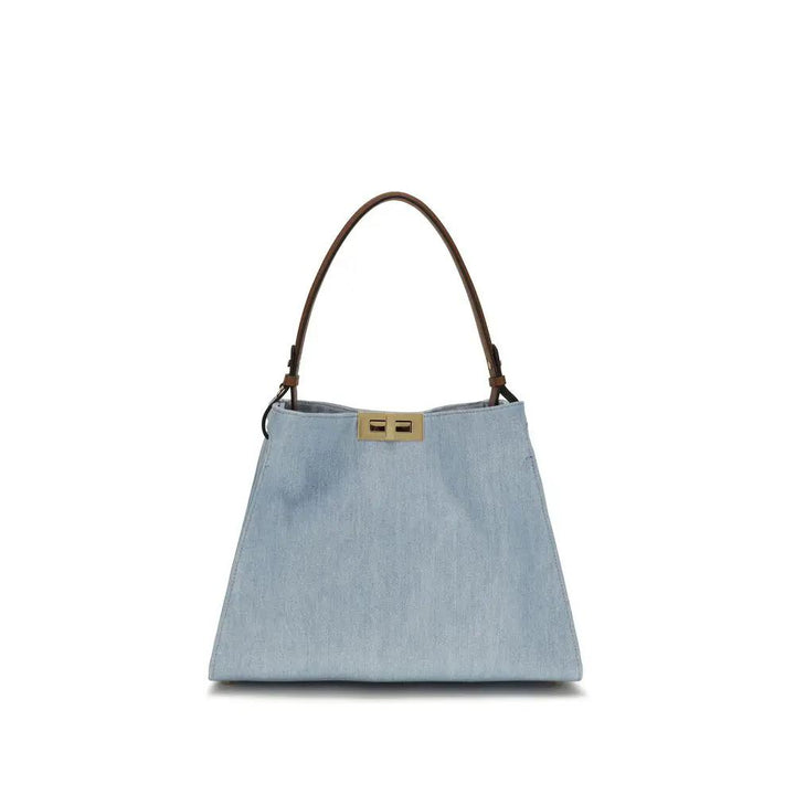 Fendi Sample Sale | Fendi Blue Calf Leather Bos Taurus Shoulder Bag - | Designer outlet