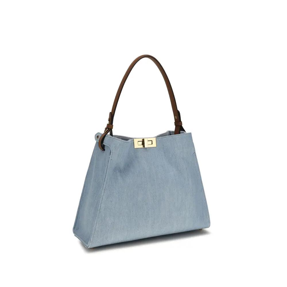 Fendi Sample Sale | Fendi Blue Calf Leather Bos Taurus Shoulder Bag - | Designer outlet