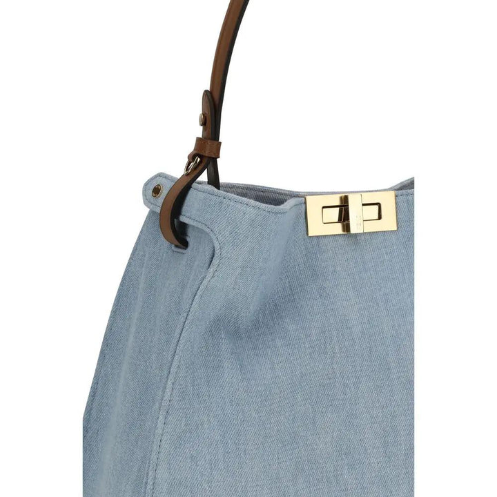 Fendi Sample Sale | Fendi Blue Calf Leather Bos Taurus Shoulder Bag - | Designer outlet