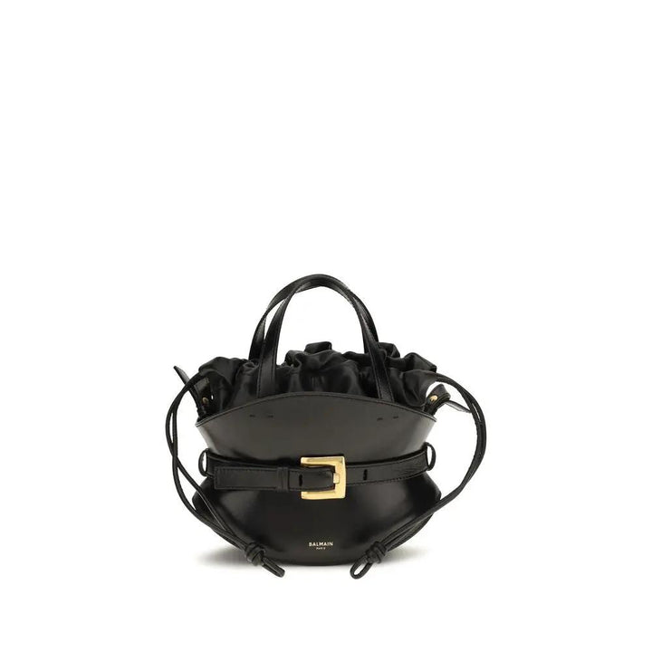 Balmain Sample Sale | Balmain Black Calf Leather Bos Taurus Shoulder Bag - | Designer outlet