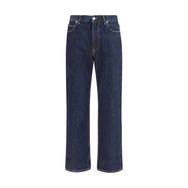 Fendi Sample Sale | Fendi Blue Cotton Straight-Leg Jeans - | Designer outlet