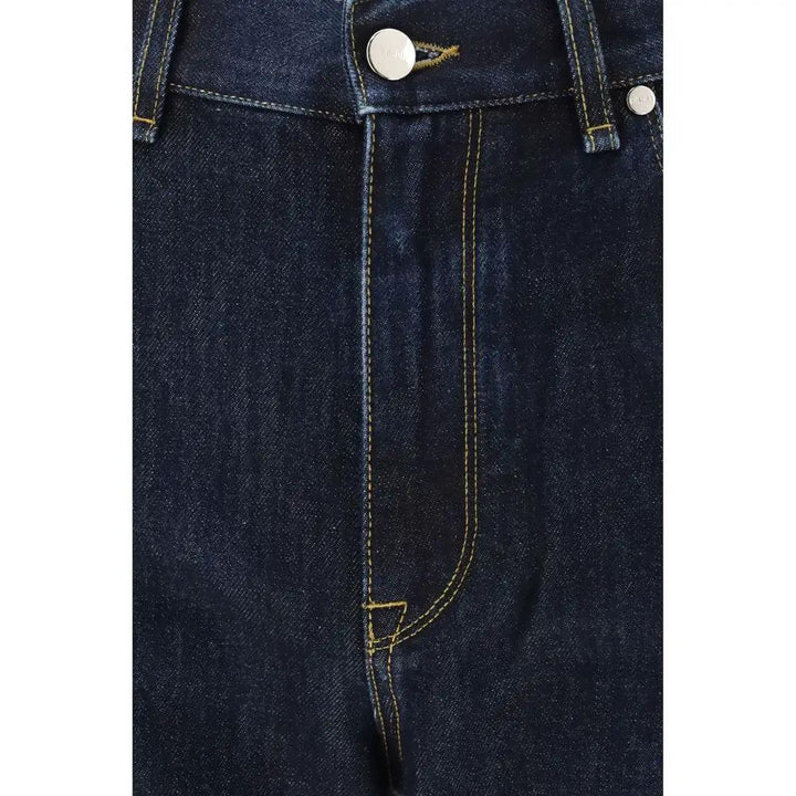 Fendi Sample Sale | Fendi Blue Cotton Straight-Leg Jeans - | Designer outlet