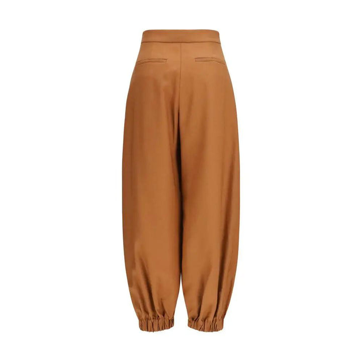 Fendi Sample Sale | Fendi Brown Linen Casual Pants - | Designer outlet