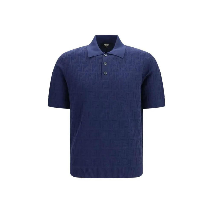 Fendi Sample Sale | Fendi Blue Cotton Polo Shirt - | Designer outlet