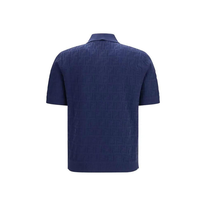 Fendi Sample Sale | Fendi Blue Cotton Polo Shirt - | Designer outlet