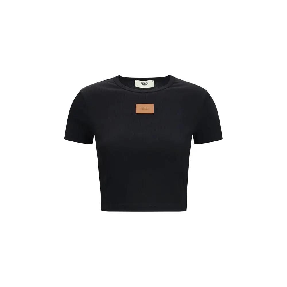 Fendi Sample Sale | Fendi Black Cotton T-Shirt - | Designer outlet