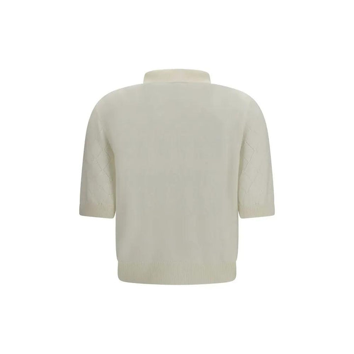 Balmain Sample Sale | Balmain White Wool Oves Aries Polo Shirt - | Designer outlet