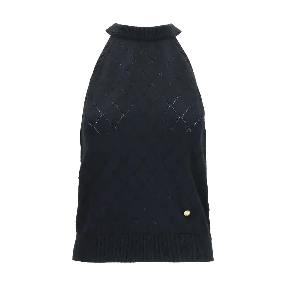 Balmain Sample Sale | Balmain Black Wool Oves Aries Sleeveles T-Shirt - | Designer outlet