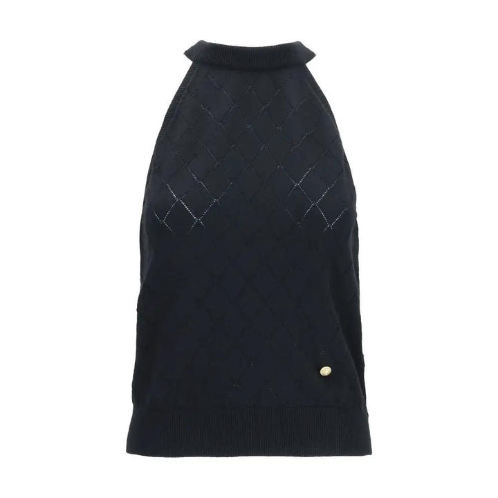 Balmain Sample Sale | Balmain Black Wool Oves Aries Sleeveles T-Shirt - | Designer outlet