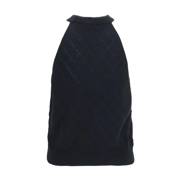 Balmain Sample Sale | Balmain Black Wool Oves Aries Sleeveles T-Shirt - | Designer outlet