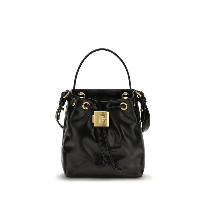 Balmain Sample Sale | Balmain Black Calf Leather Bos Taurus Backet Bag - | Designer outlet