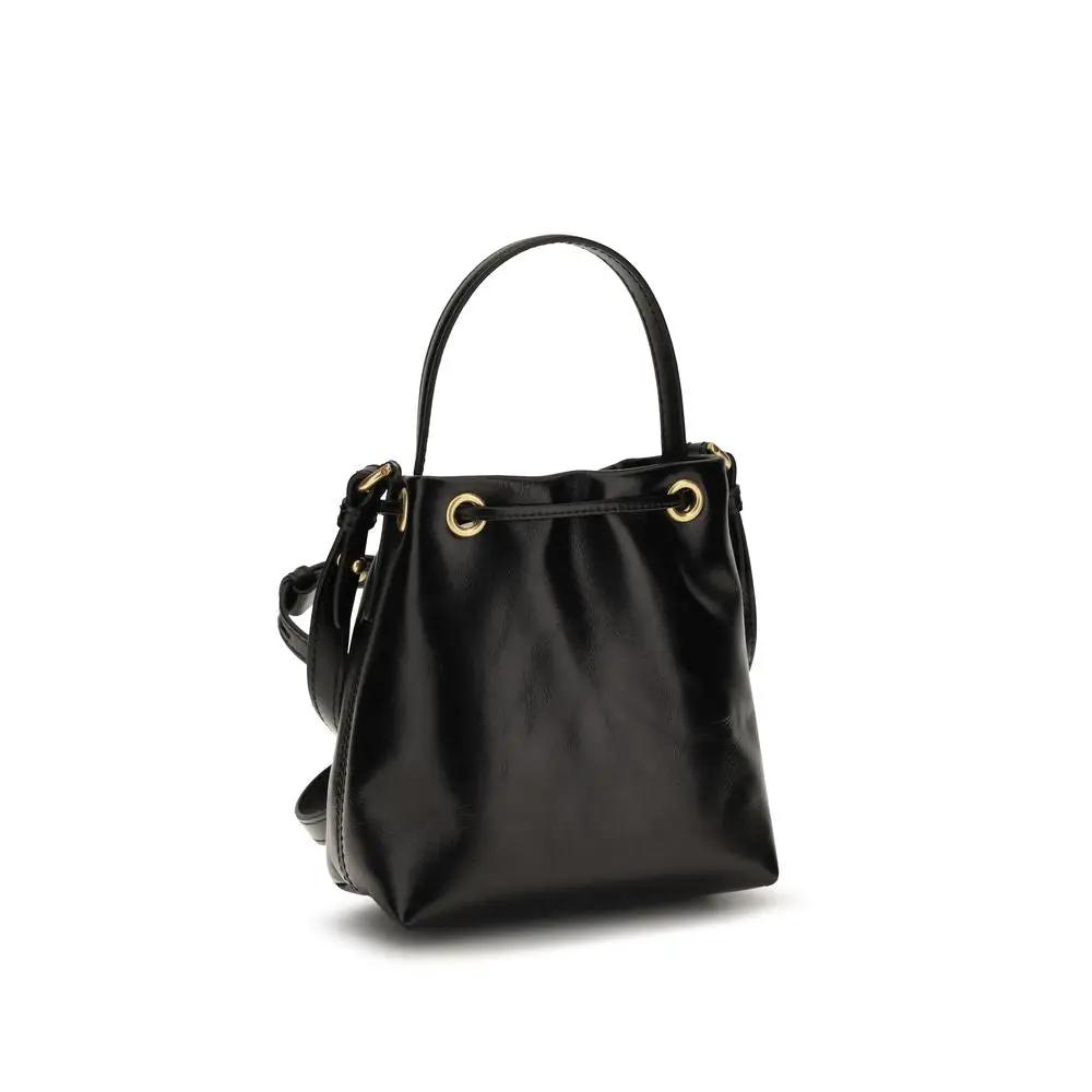Balmain Sample Sale | Balmain Black Calf Leather Bos Taurus Backet Bag - | Designer outlet