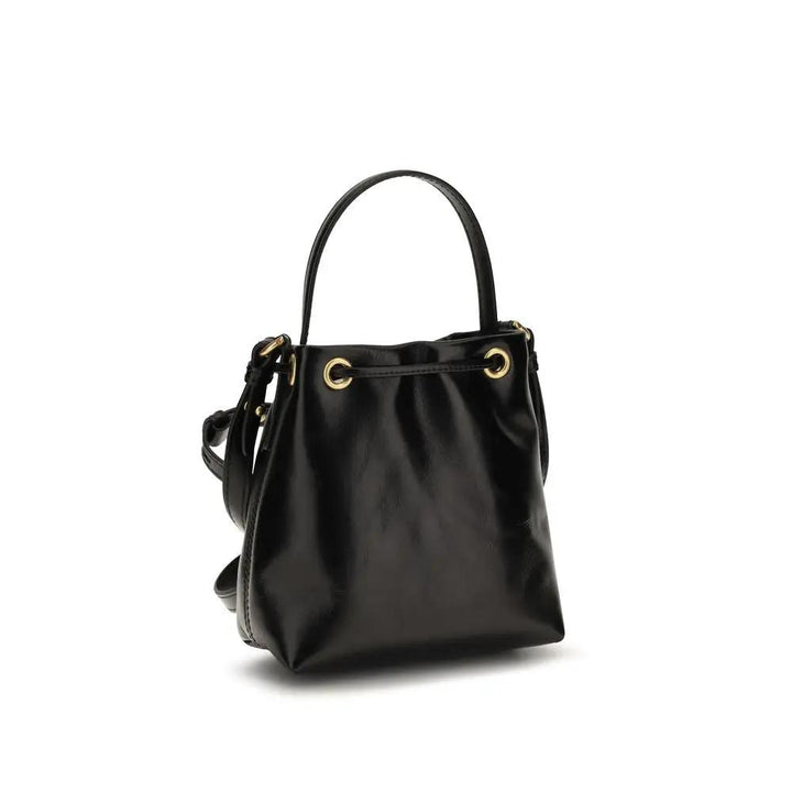 Balmain Sample Sale | Balmain Black Calf Leather Bos Taurus Backet Bag - | Designer outlet