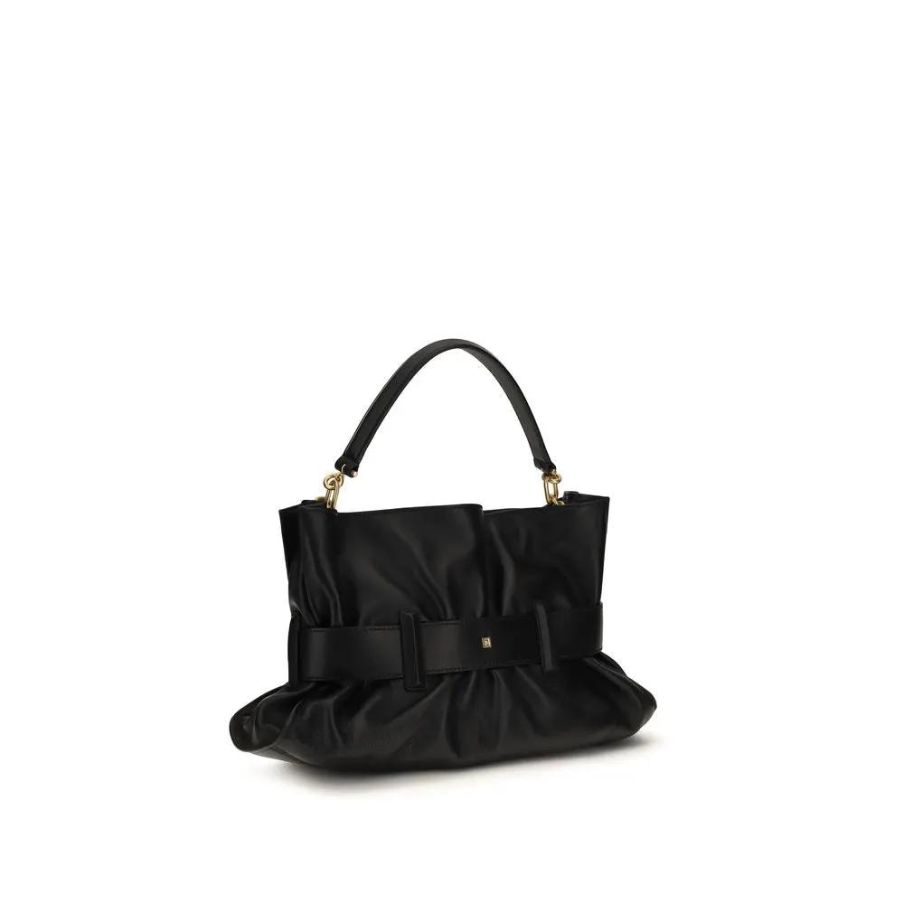 Balmain Sample Sale | Balmain Black Calf Leather Bos Taurus Shoulder Bag - | Designer outlet