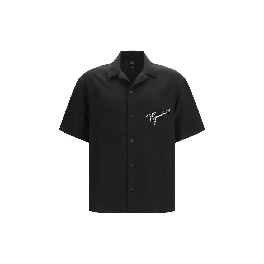 Represent Sample Sale | Represent Black Lyocell Pattern Shirt - | Designer outlet