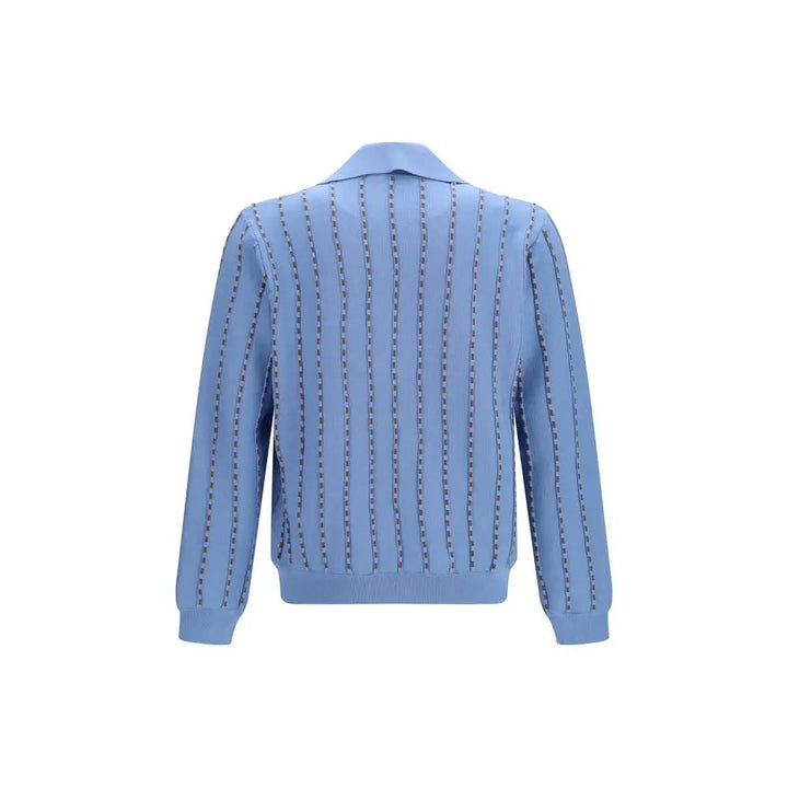 Fendi Blue Cotton Polo Shirt
