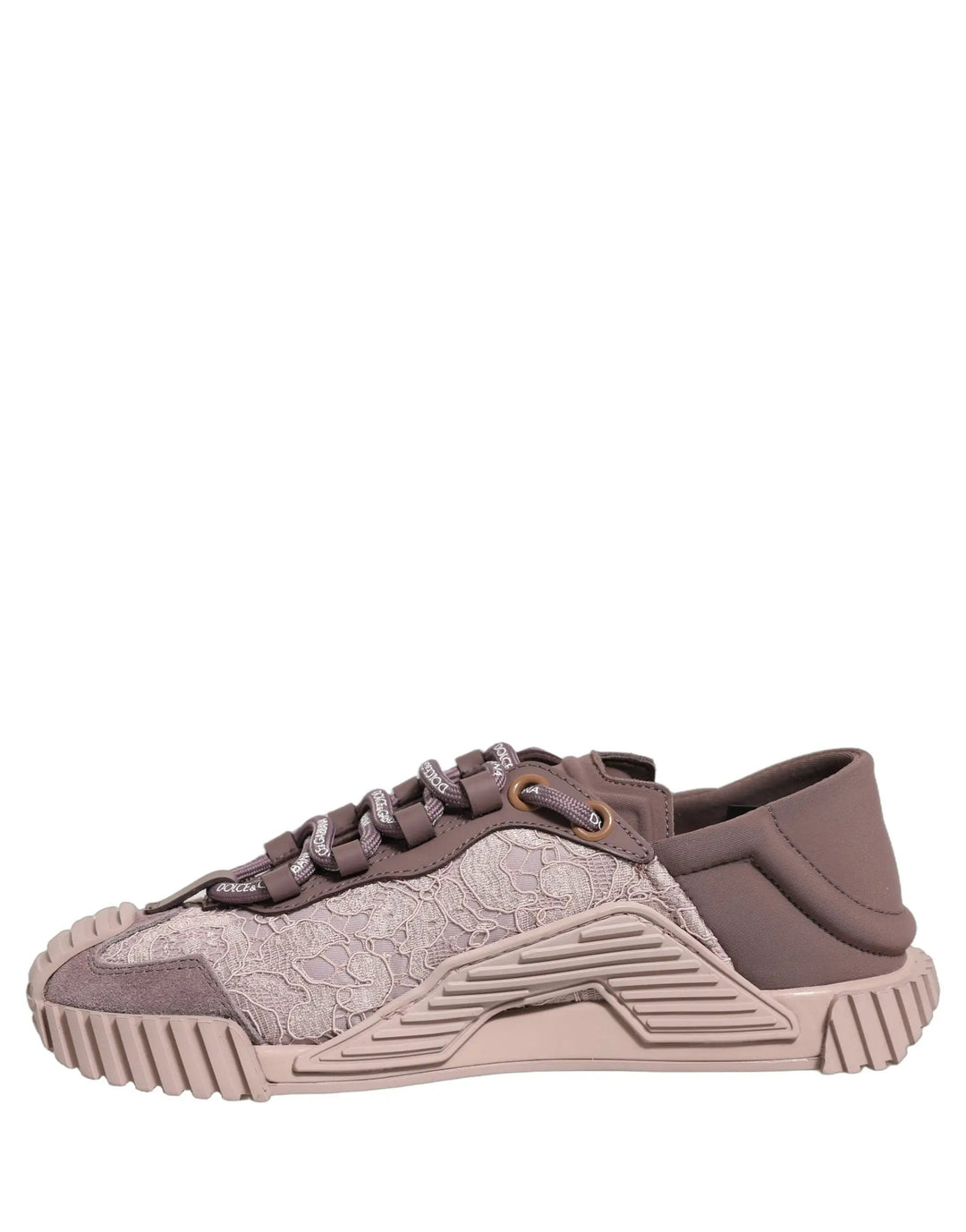 Dolce &amp; Gabbana Sample Sale | Dolce &amp; Gabbana Pink Lace NS1 Low Top Sneaker Sports Shoes - | Designer outlet